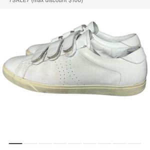 Celine Velcro TRO3 White Triomphe Low 41